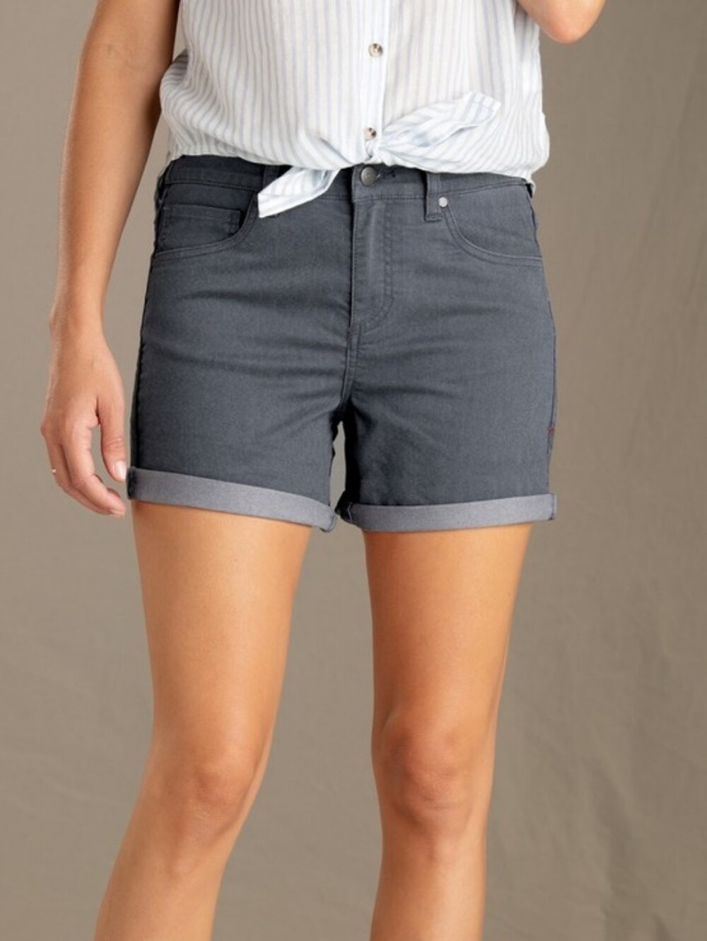 Toad&Co Sequoia Short in Navy with Rolled Hem